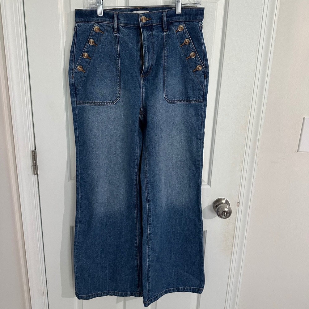 LOFT Blue Flare & Wide Leg Jeans